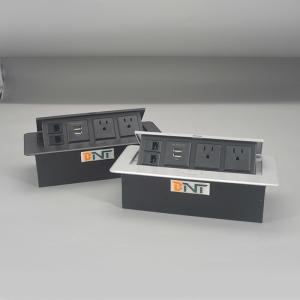 China Zinc Alloy Silver Cover Power Data Center Popup USB Power Desktop Socket factory