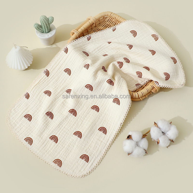 Animal Print 100% Cotton Custom Cartoon Printed Woven Baby Kids Small Mini Face Towel