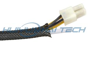 China UV Resistance PET Expandable Braided Sleeving , Customized Size Fireproof Wire Sleeving factory