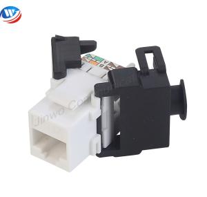 China PC Material Tool Free Keystone Jack 180 Degree Cat6a RJ45 Module factory