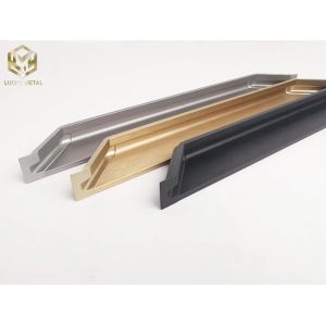 China Furniture Hidden Kitchen Cabinet Handle G Shape Aluminum Profile Handle on sale