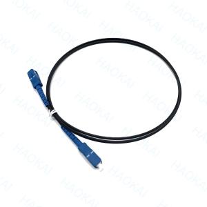 China FTTH Drop Fiber Patch Cord SC APC FC ST LC Steel Wire FRP Data Center Systems factory