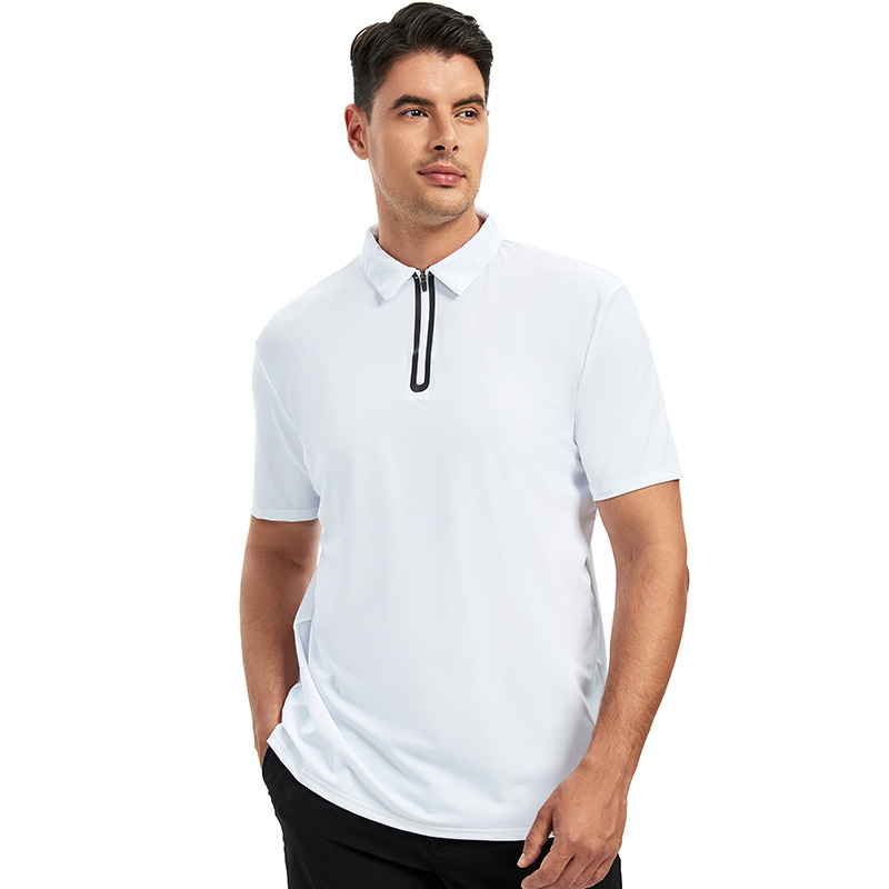 Support 7 Days Sample Order Lead Time Short Sleeve Zipper Polo Shirt for Golf Sport