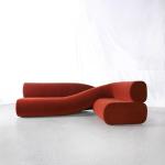 Italian Luxury Hotel Lobby Furniture Corner Velvet Multi Person Lazy Sofa
