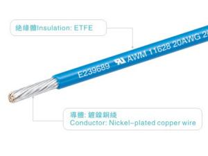 China UL11628 PFA Wires Blue 600V 200C AWM11628 VW-1 Home Appliance PFA Coated Wire factory