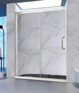China One Fixed One Sliding Aluminium Shower Door 1.9M Height 1.8M Width Polishing factory