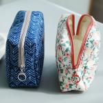 Lady'S Flower Pattern Polyester Cosmetic Makeup Bag
