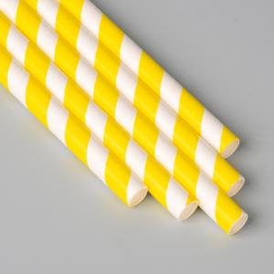 China Colorful Stripe Box Packed Disposable Paper Straw Eco - Friendly factory
