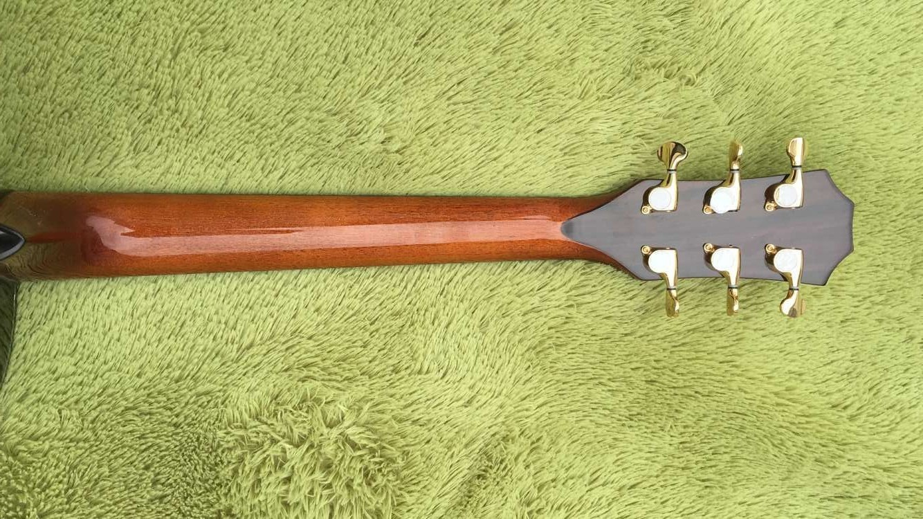 Custom body cut acoustic guitar Real abalone solid top SP14 electric acoustic guitar