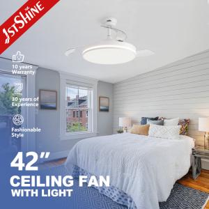 China Modern Design 1stshine White Starry LED Ceiling Fan with Hidden Blades and DC Motor factory