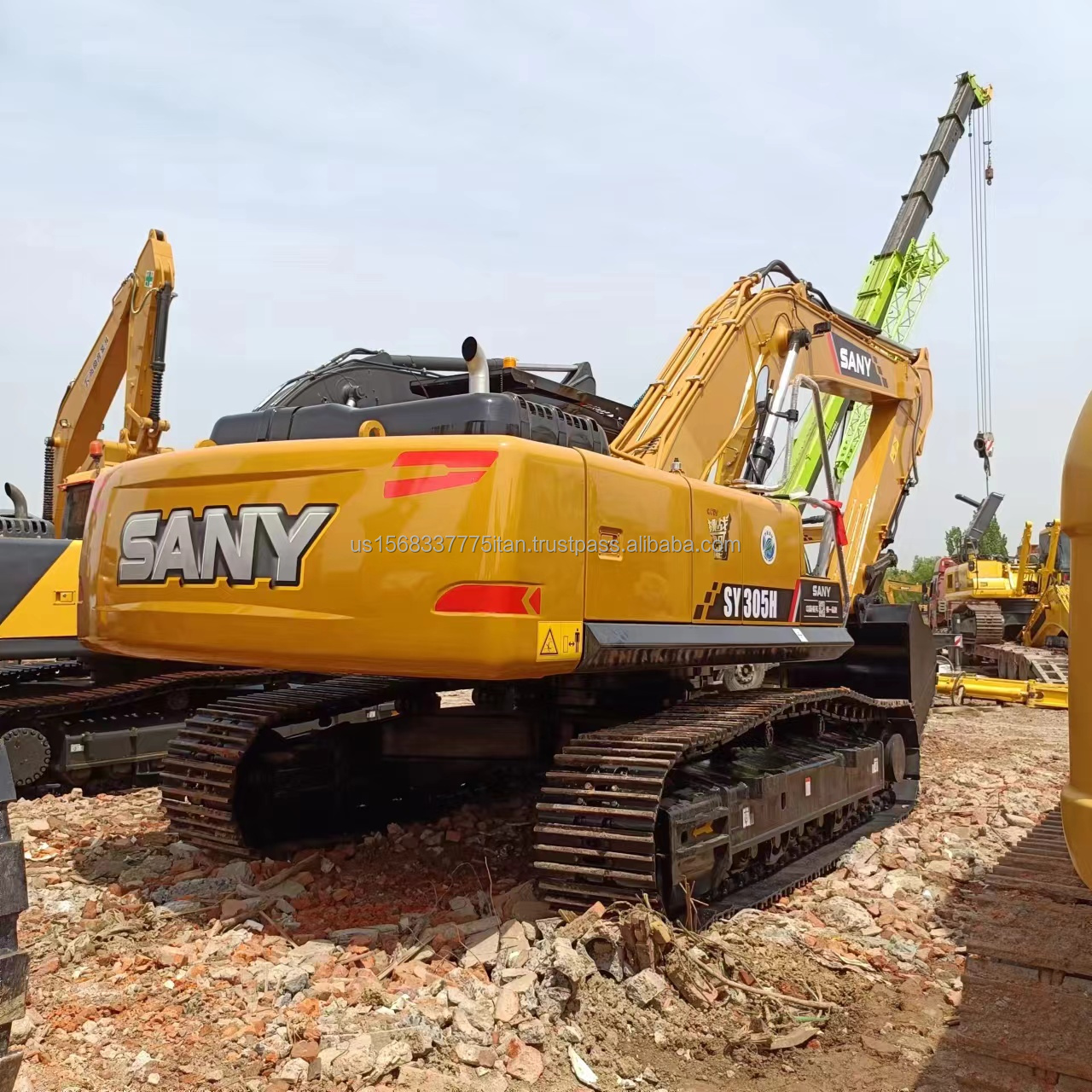 212 kw Second Hand Sany 305H Excavator 30.5 Tons High Speed Hydraulic Pump Original