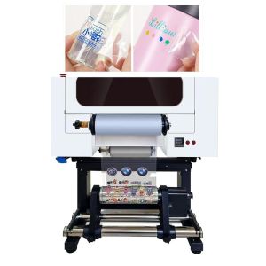 China 30cm Uv Dtf Transfer Printer Xp600 Head Uv Dtf Roll To Roll Printing Machine factory