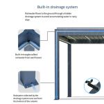 Aluminum Alloy Electric Louver Turning Pavilion Outdoor Pavilion With Stylish