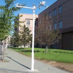 Public Security CCTV Camera Poles Galvanised Steel 6m Smart Lighting