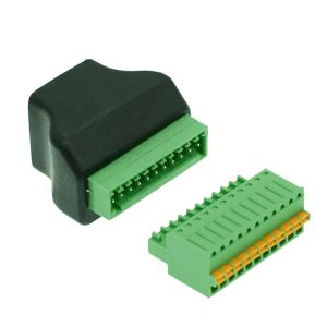 RJ45 Network Plug Male or Female 10P10C RJ48 to 10 pin Screw Terminal Block