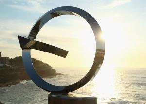 China Mainstream Outdoor Metal Sculpture , Decoration Stainless Steel Circle Sculpture factory