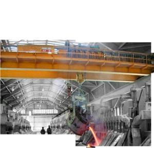 China 16 Ton Electric Overhead Traveling Casting Foundry Crane Cabin Control Double Beam factory