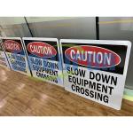 Aluminum Safety CAUTION Slow Down Sign