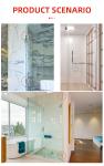 Square Bevel Stainless Steel Glass to Wall Shower Door Hinge for 800-1000MM Door