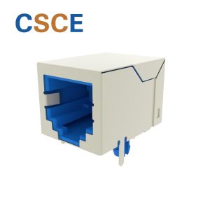 China Single Port RJ11 Modular Jack 6P6C Right Angle 90 Degree 5621S Series With EMI factory