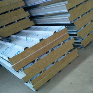 China A grade fire rating stainless steel rock wool sandwich panels for wall and roof factory