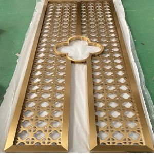 China Luxury metal decorative dubai single panel room divider screen on sale