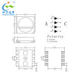 4 In 1 Dimmable SMD LED RBYIR Chip 5050 0.4W 0.8W Infrared Light therapy machine