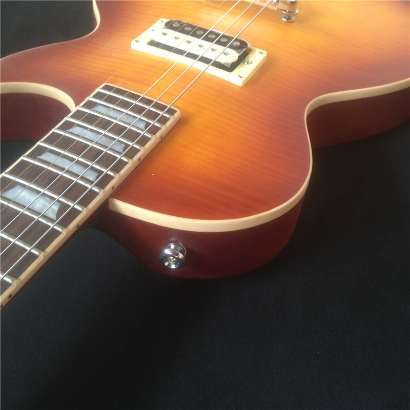 Hot sales LP blue electric guitar with silvery accessories