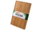 Laser Logo Bamboo Large Wooden Cutting Boards Rectangle Shaped With Juice Groove