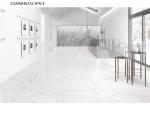 Anti Alkali 1cm Porcelain Floor Wall Tiles Inkjet Printed Glazed White