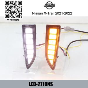 China Nissan X-Trail Car DRL LED Daytime driving turn signal Fog Lights factory factory