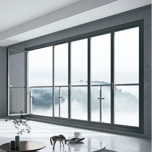 China Smooth Folding Grey Aluminium Bifold Doors Customized Hurricanes Resistance factory
