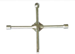 China Heavy Duty 4 Way Cross Wrench Chrome Plated Drop Forged Steel Material factory
