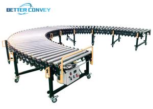 China Horizontal Skate Retractable Flexible Roller Conveyor factory