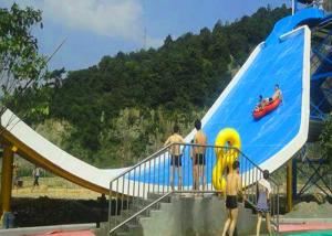 China Swimming Pool Fiberglass Water Slide , Water Park Slide For Giant Aqua Park factory