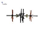 7310000729 S7310000729 ATM Parts Hyosung HCDU 5600T Paddle Wheel Shaft