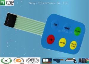 China 12mm Non Tactile Embossing Membrane Switch 7 Pin 2.54 mm Pitch Female Connector factory