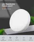 Office Hotel Round White Surface Frameless SMD 24w Led Panel Light