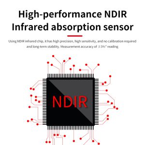 LX975T-A Air Quality Monitor with CO2 Real Time Detection Large LED Display