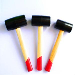 China Black Color Rubber Mallet/Rubber hammer (RHA-2) with wooden handle and good price factory