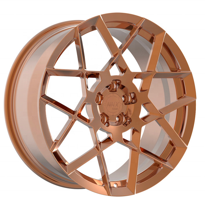 Centerlock type bright colour painting Forged Custom Wheels 18 19 Inch With Black Machine Face rims