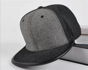 China Leather Brim Wool Mens Fitted Baseball Hats , Strap Snapback Hats Embroidering Blank factory