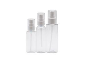China 60ml 50ml Plastic Fine Misty Spray Bottle PE Cosmetic Round Spray Bottle factory