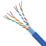 100MHz Cat5e FTP 24AWG Solid 100% Copper Blue High Speed Internet Cable 1000FT