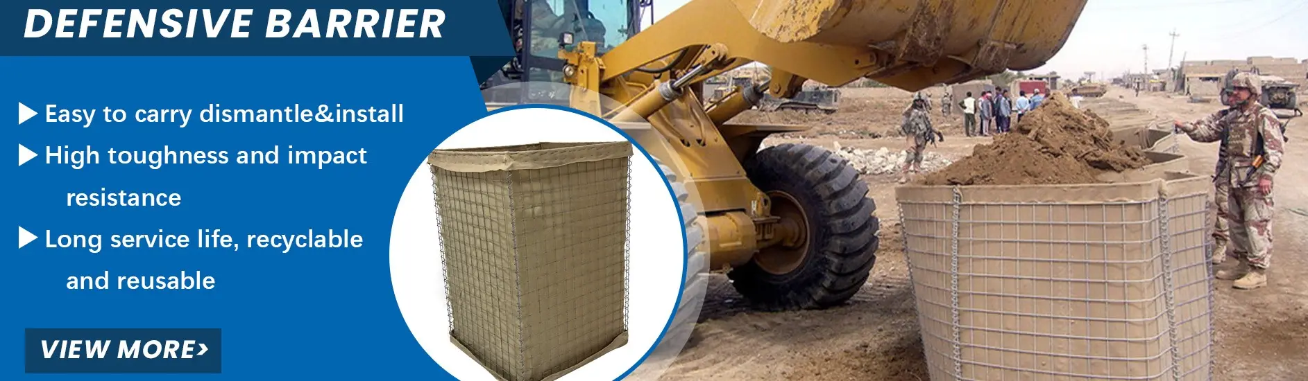 Aluminum Zinc Coated Recoverable Defensive Barrier Wall for TT/Western Union Payment Term