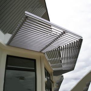 China 85mm Aluminum Sun Louver Breathable External Sun Blinds Powder Coated factory