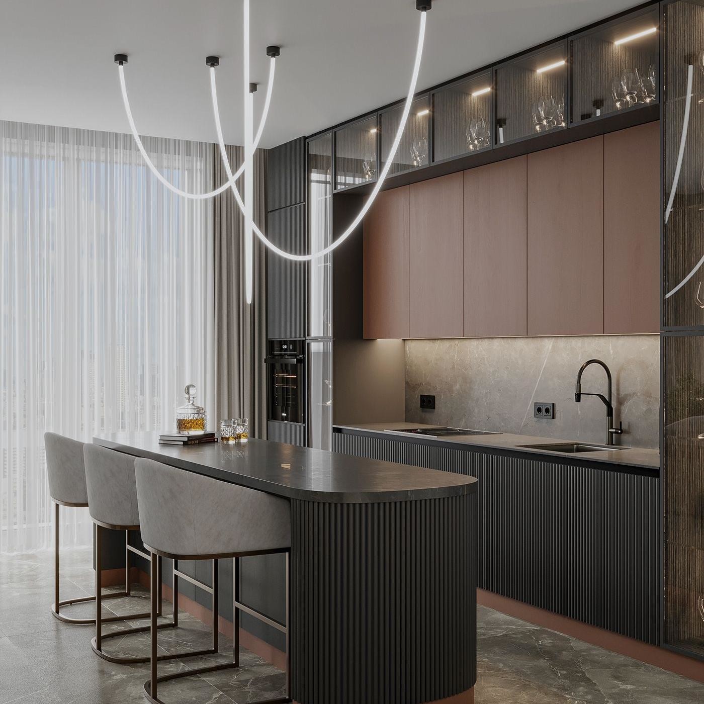 Wholesale PVC Modern Modular Focus on Cabinet Design Kitchen Furniture Solid Wood Kitchen Cabinet Set