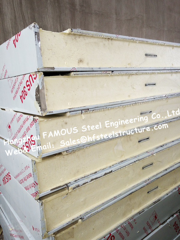Classic Cold Room Building Material Sandwich PU Refrigeration Panel For Walk In Cold Storage 1150mm