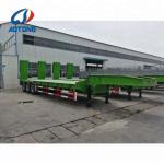 High Payload Aotong Hydraulic Steering Ramp System Low Bed Semi Trailer Truck 9m