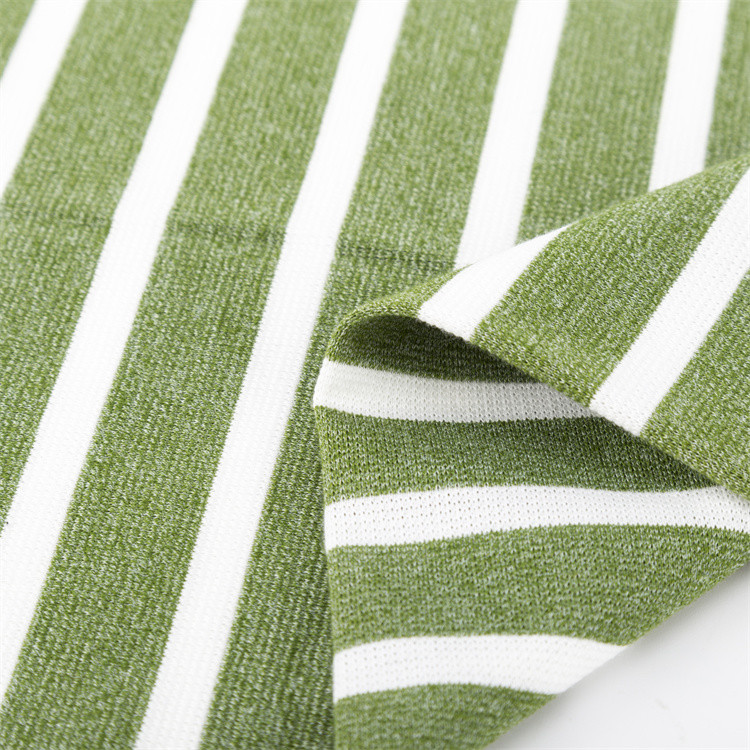 Elastic And Comfortable And Soft Striped Knit Fabric For Casual Wear